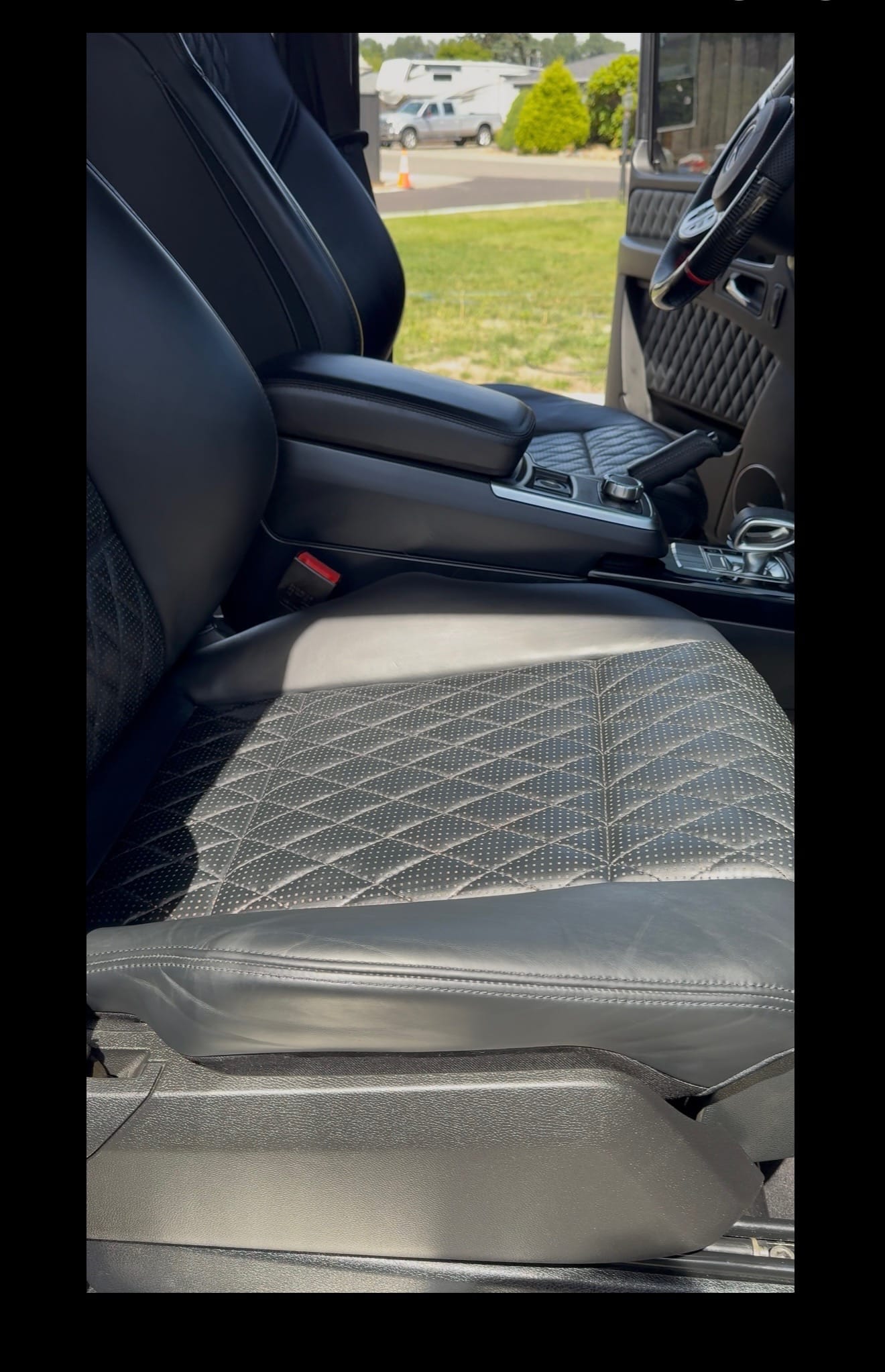 Immaculate car cup holder after deep interior cleaning.